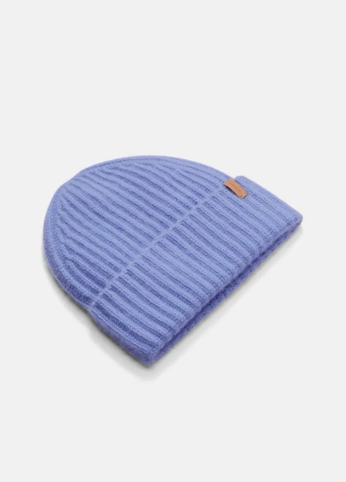 Vince Scarves Hats and Gloves Women Plush Cashmere Chunky Knit Hat Wave Quartz