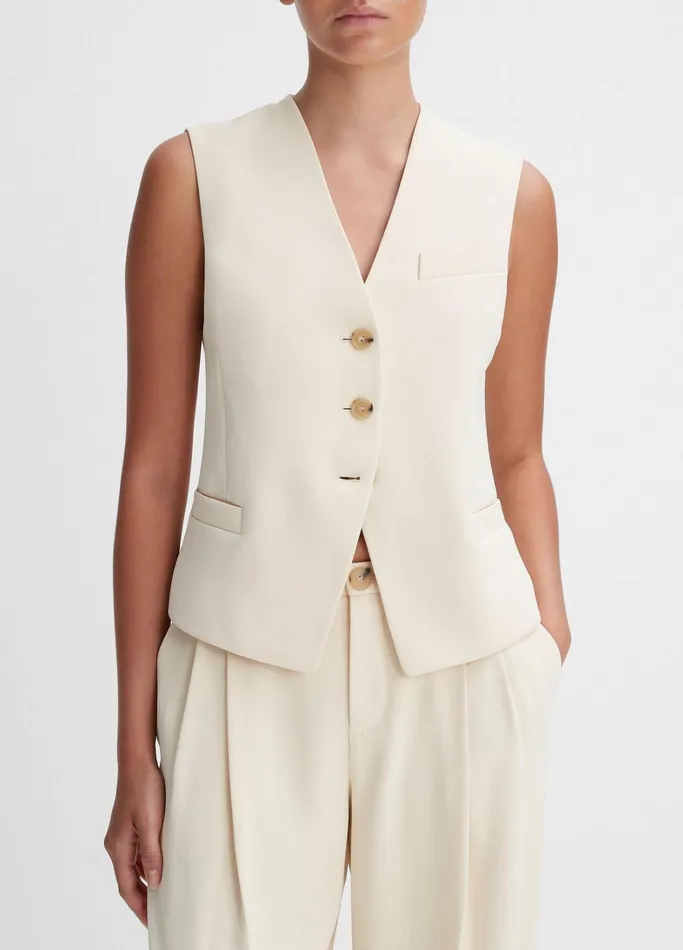 Vince Shirts and Tops Women Crepe Vest Birch