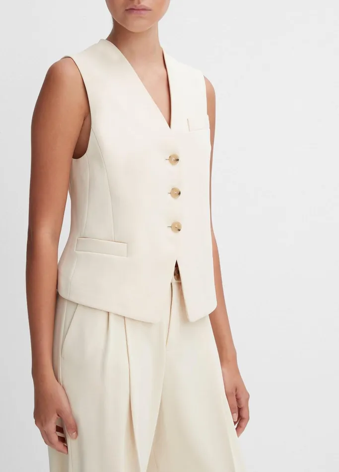 Vince Shirts and Tops Women Crepe Vest Birch