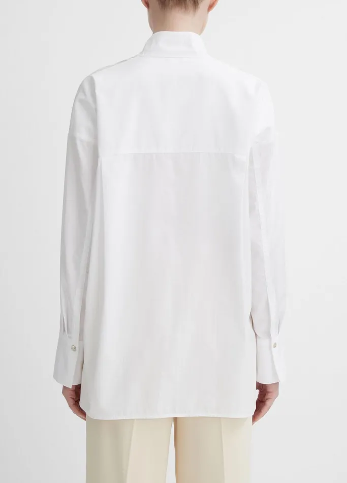 Vince Shirts and Tops Women HalfPlacket StandCollar Shirt Optic White