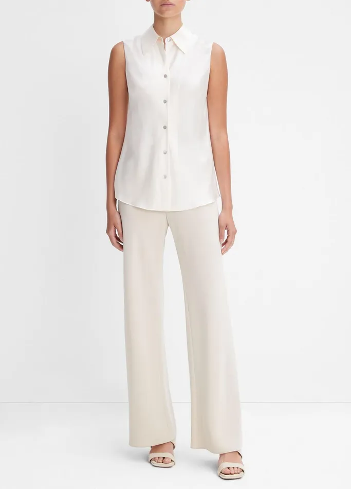 Vince Shirts and Tops Women Silk Sleeveless Bias Shirt Chiffon