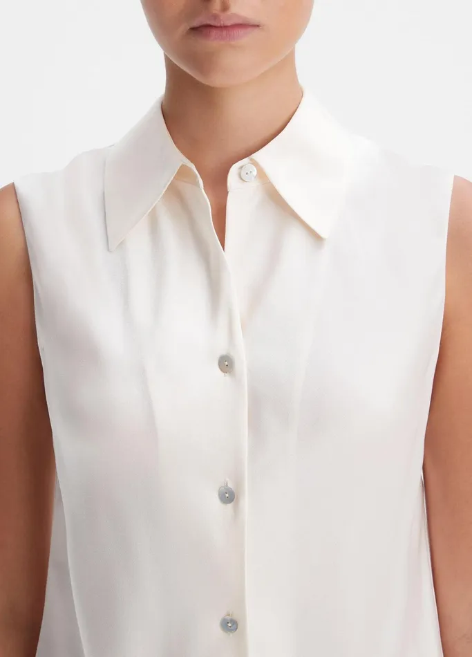 Vince Shirts and Tops Women Silk Sleeveless Bias Shirt Chiffon