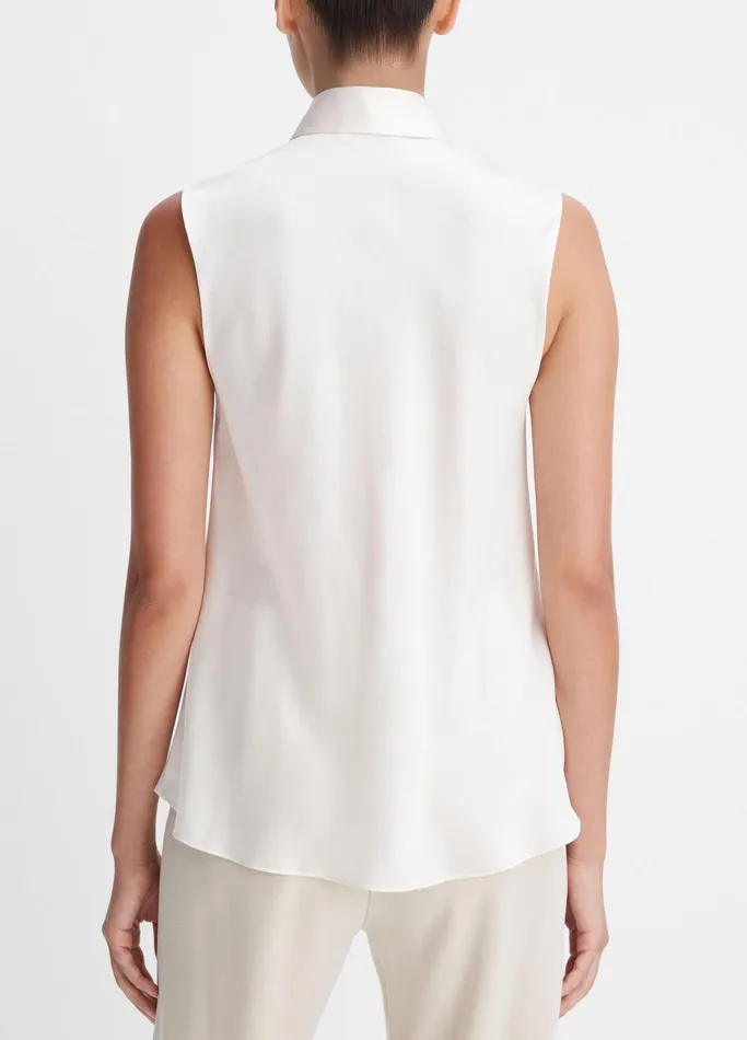 Vince Shirts and Tops Women Silk Sleeveless Bias Shirt Chiffon