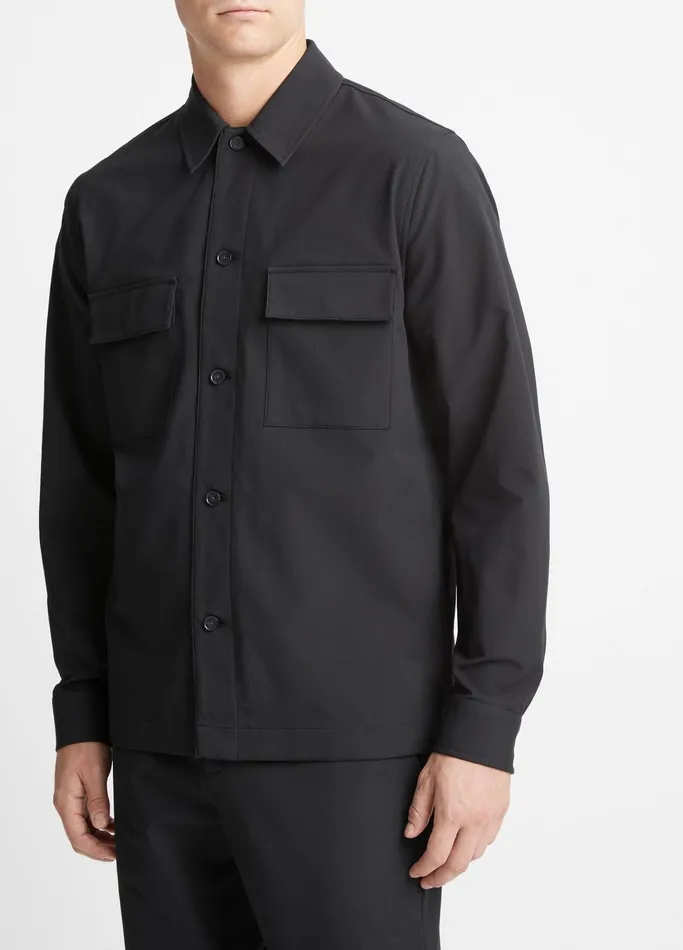 Vince Shirts Men TechDobby Shirt Jacket Black