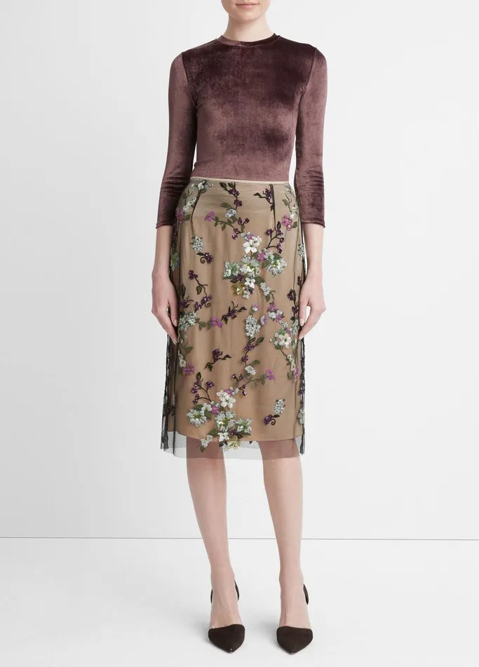 Vince Skirts Women Begonia Sequin Skirt Dewberry
