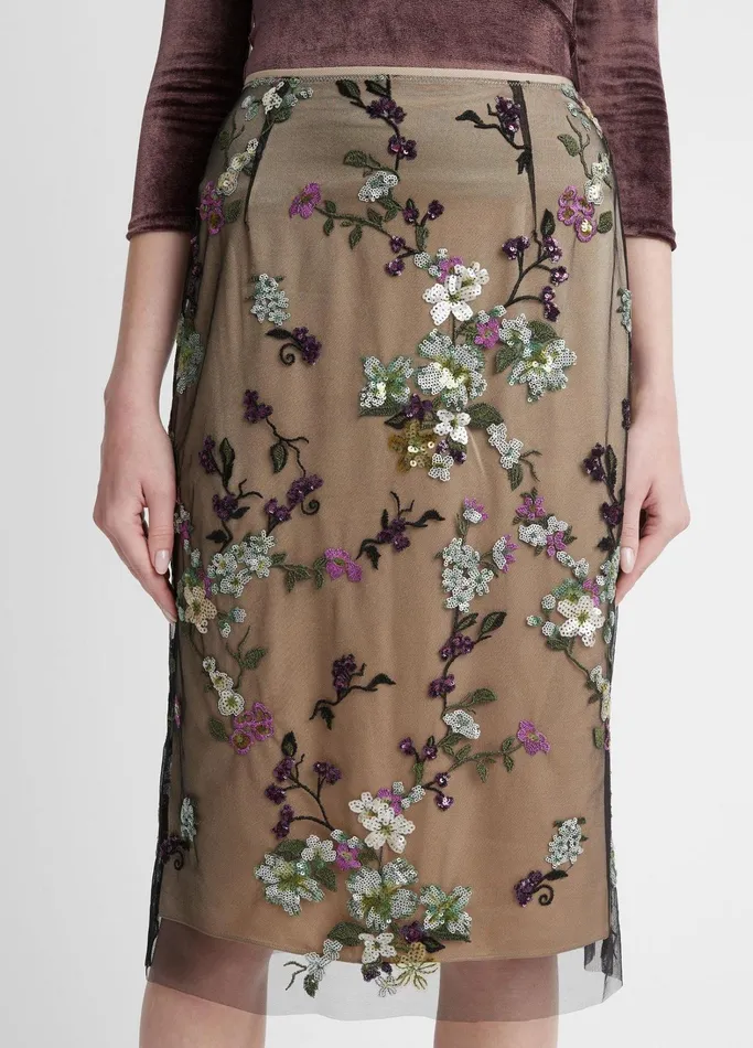 Vince Skirts Women Begonia Sequin Skirt Dewberry