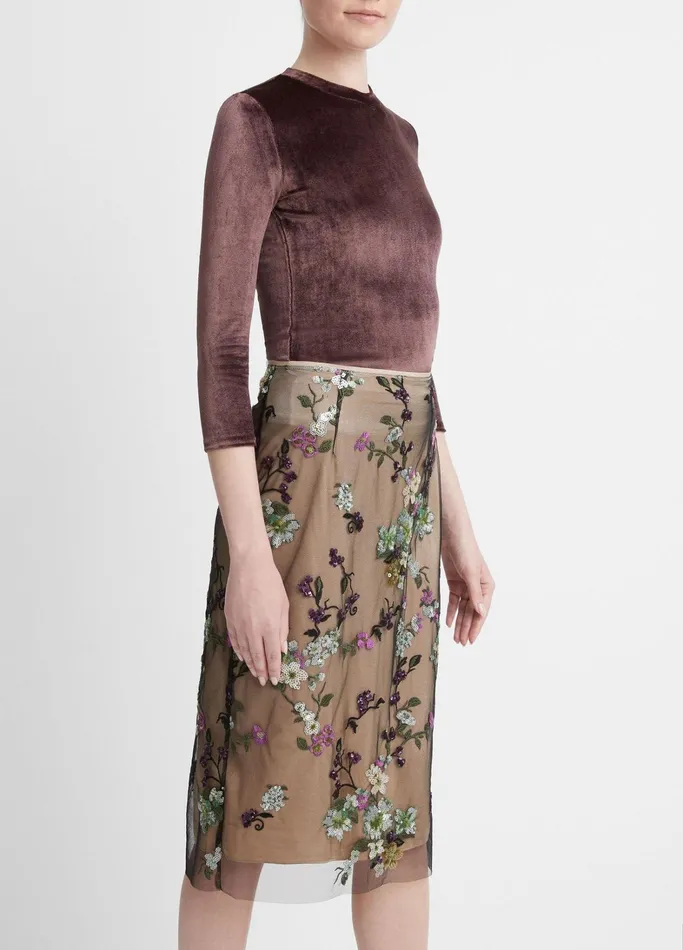 Vince Skirts Women Begonia Sequin Skirt Dewberry