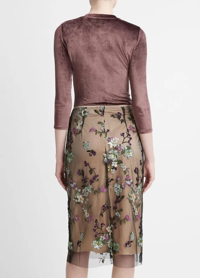 Vince Skirts Women Begonia Sequin Skirt Dewberry