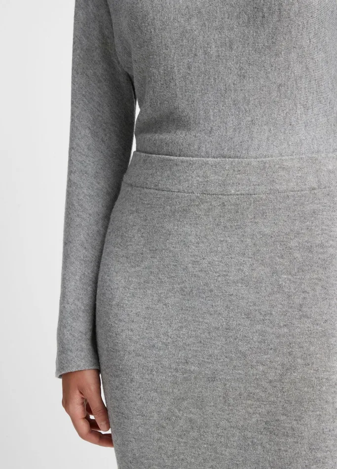 Vince Skirts Women Cozy Midi Skirt Heather Silver Dust