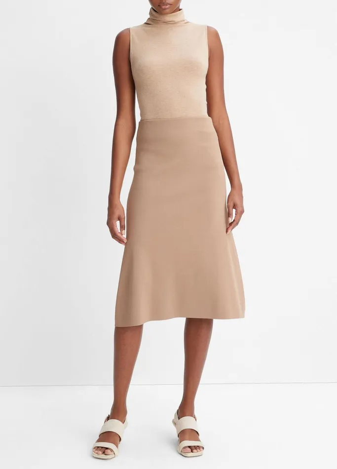 Vince Skirts Women Soft Sculpted Skirt Cashew