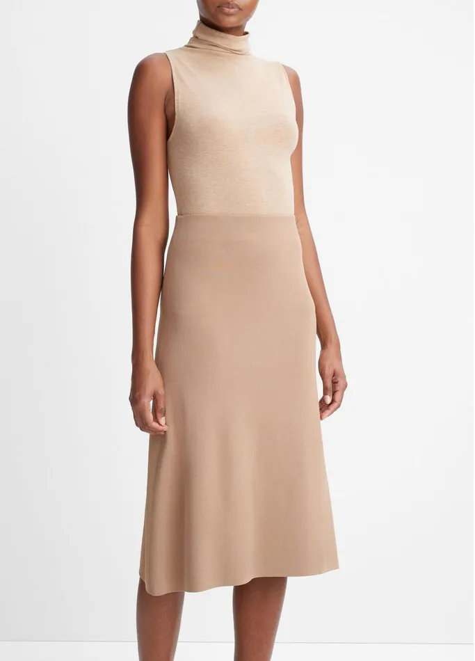 Vince Skirts Women Soft Sculpted Skirt Cashew