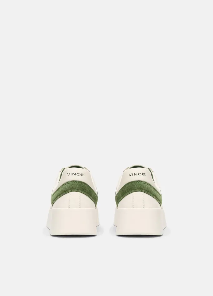 Vince Sneakers Women Warren Court Leather And Suede Sneaker Palm Leaf
