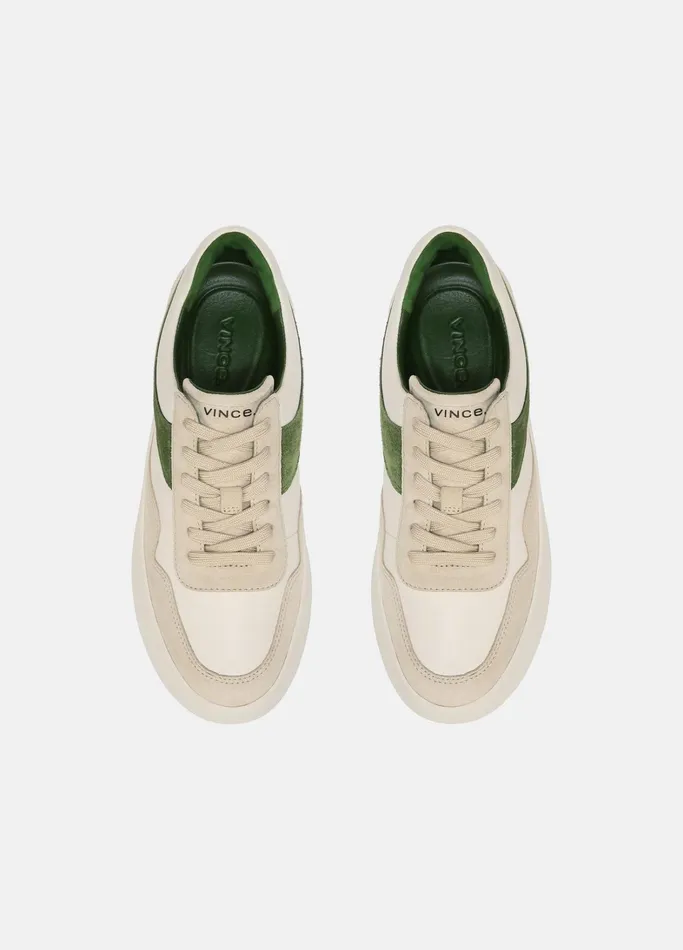 Vince Sneakers Women Warren Court Leather And Suede Sneaker Palm Leaf