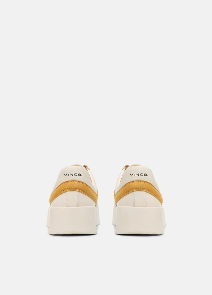 Vince Sneakers Women Warren Court Leather And Suede Sneaker Papaya