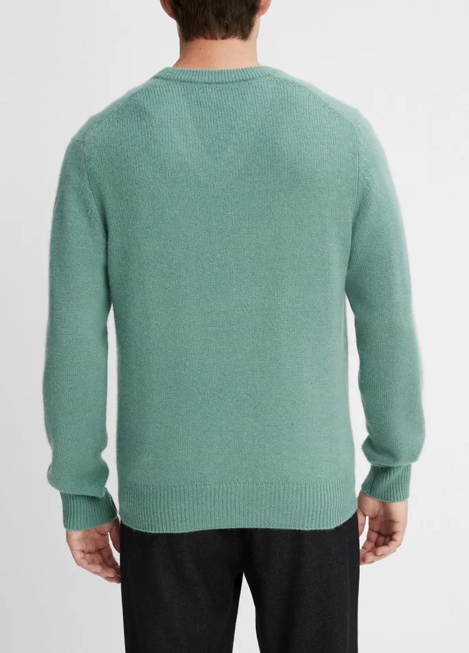 Vince Sweaters Men Cashmere VNeck Sweater Mineral Green