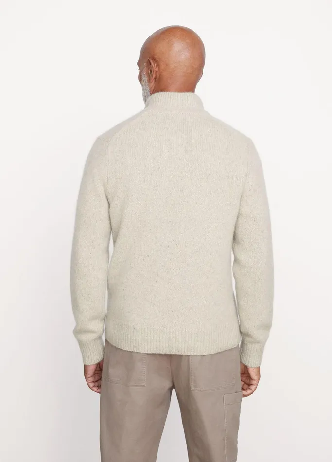 Vince Sweaters Men Donegal Cashmere QuarterZip Sweater Light Runyon