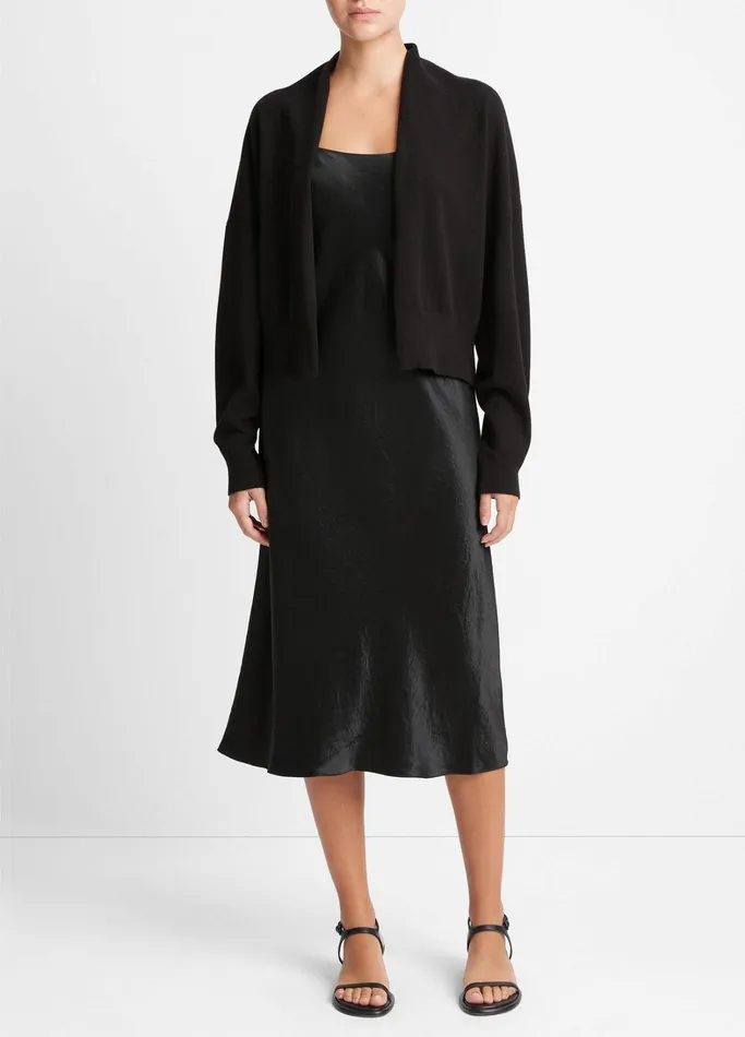 Vince Sweaters Women DrapeFront Cardigan Black