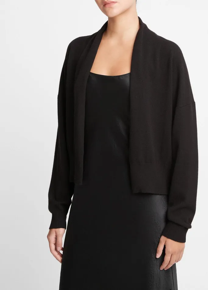 Vince Sweaters Women DrapeFront Cardigan Black