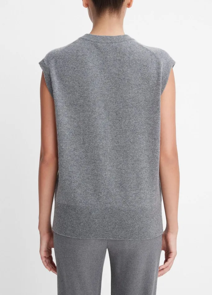 Vince Sweaters Women WoolBlend VNeck Sweater Vest Heather Flint