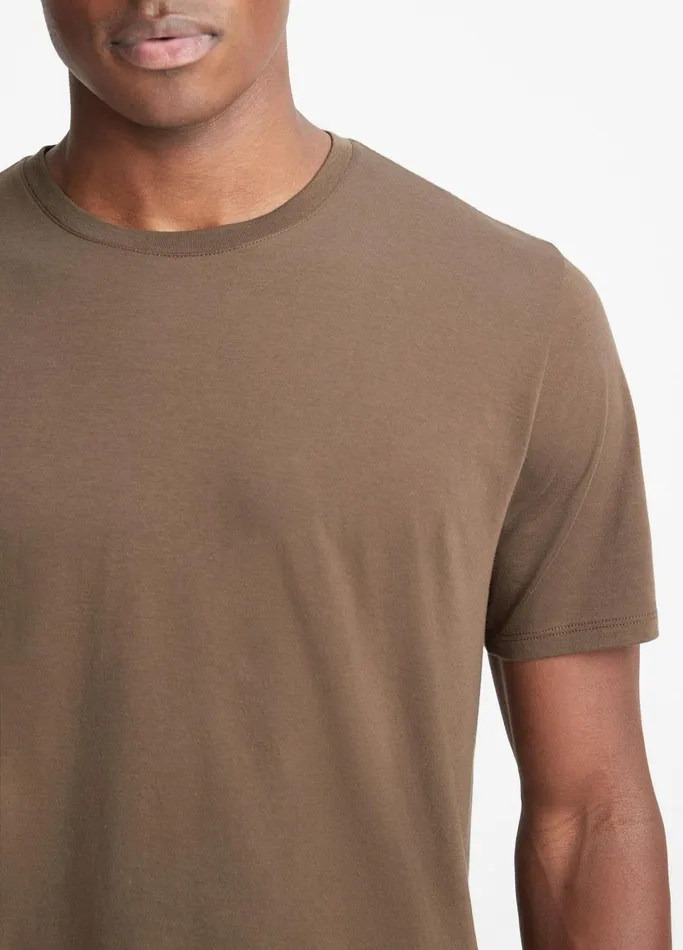 Vince TShirts and Polos Men Pima Cotton Crew Neck TShirt Olive Cove