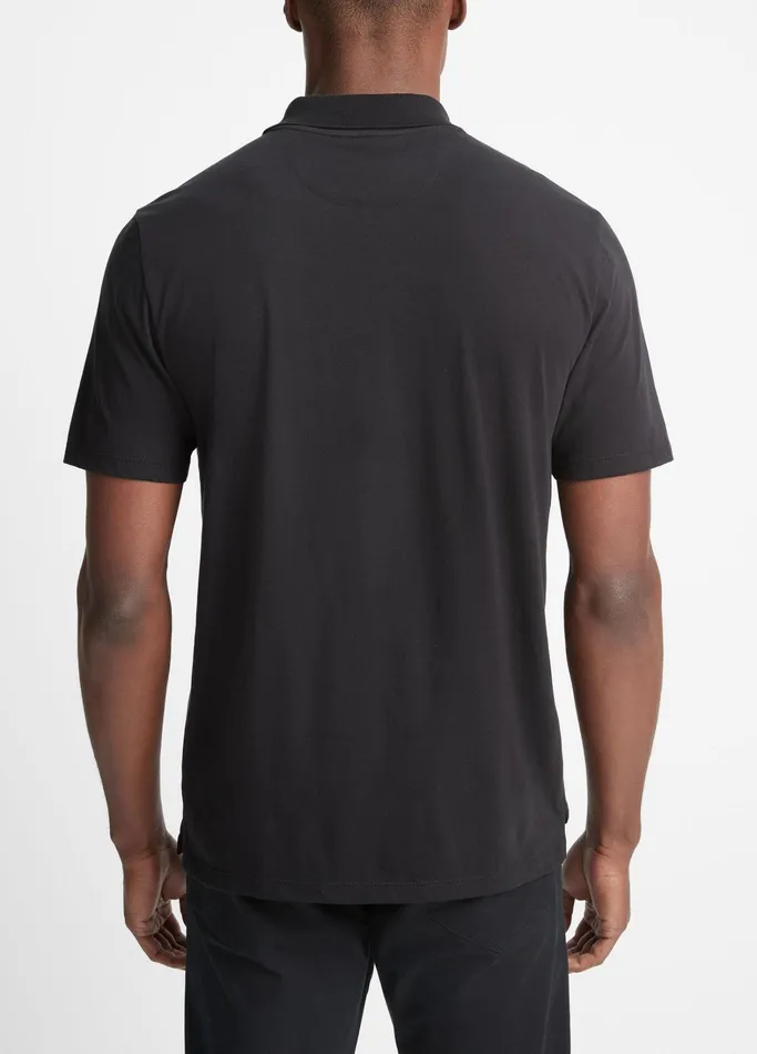 Vince TShirts and Polos Men Pima Cotton ShortSleeve Polo Shirt Black