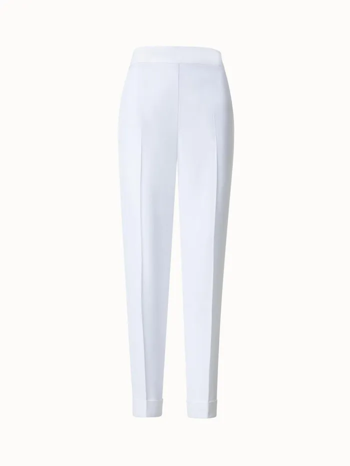 Viscose Crpe Tapered Pants Ecru Women Akris Pants