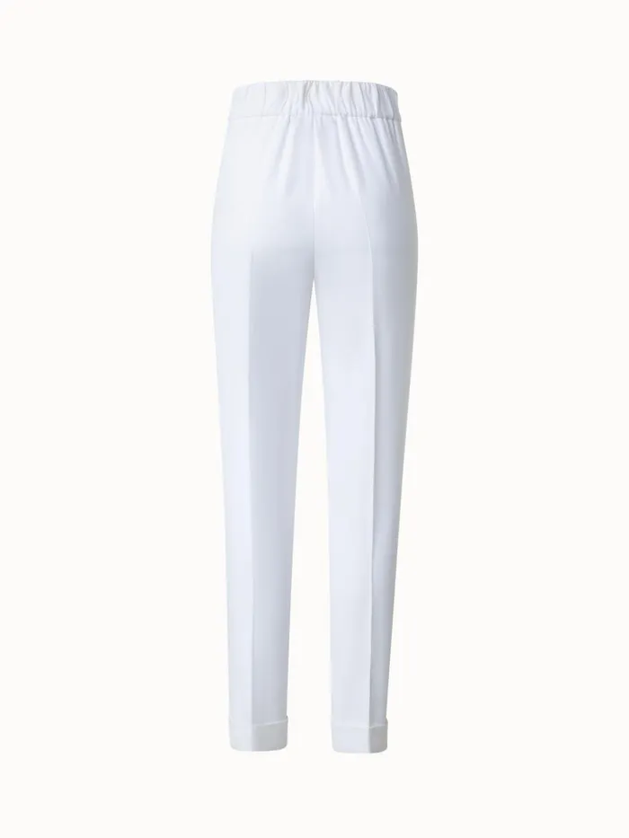 Viscose Crpe Tapered Pants Ecru Women Akris Pants