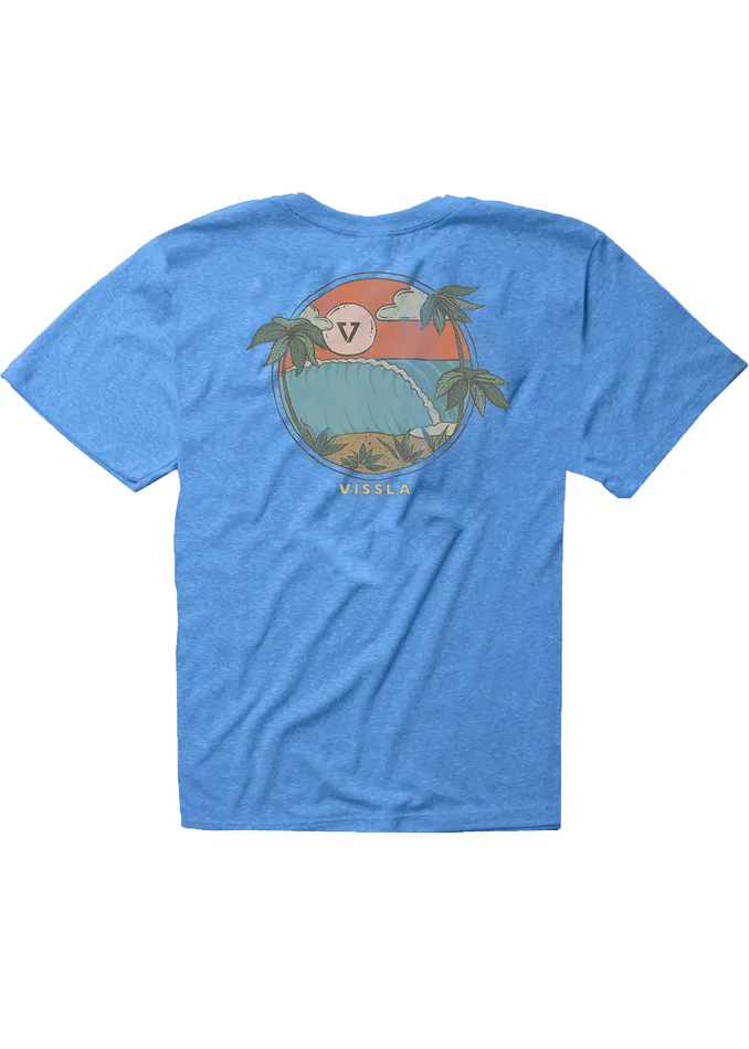 Vissla Hideaway Boys Tee RYH 8211 Royal Heather Youth Clothing