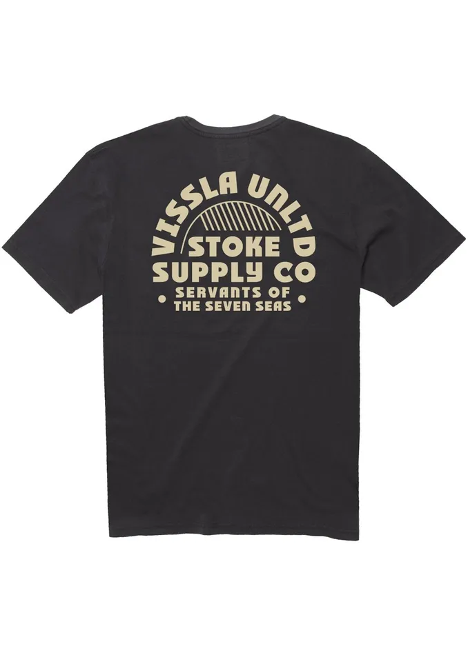 Vissla Premium Tees Men Stoked Supply Pkt Tee Phantom