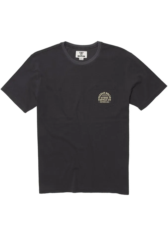 Vissla Premium Tees Men Stoked Supply Pkt Tee Phantom Vissla Premium Tees Men Stoked Supply Pkt Tee Phantom