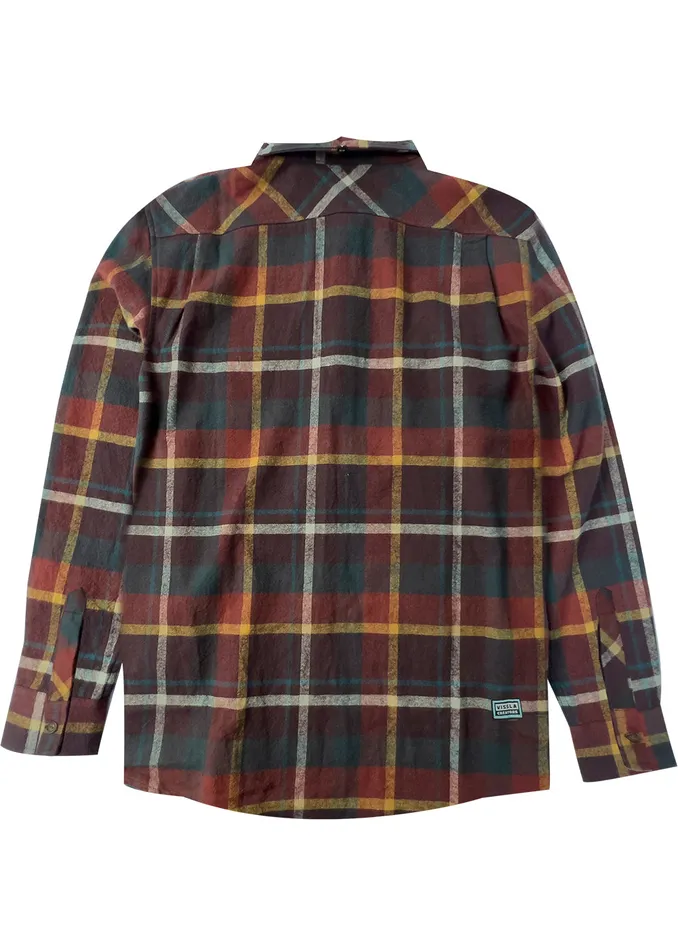 Vissla Shirts and Flannels Men Creators Eco Ls Flannel Fired Brick