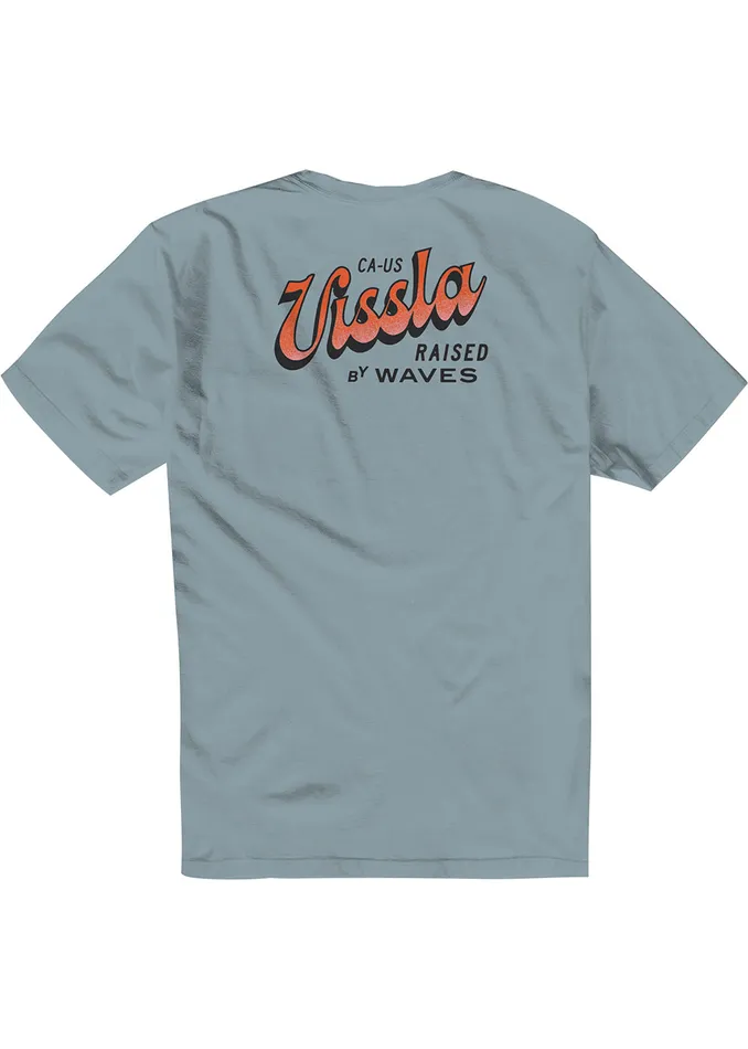 Vissla Sunset Shadow Premium Pkt Tee Chambray Men Premium Tees