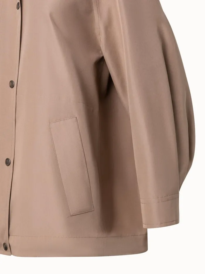 Water Repellent Parka In 100 Mulberry Silk Beige Women Akris Jackets