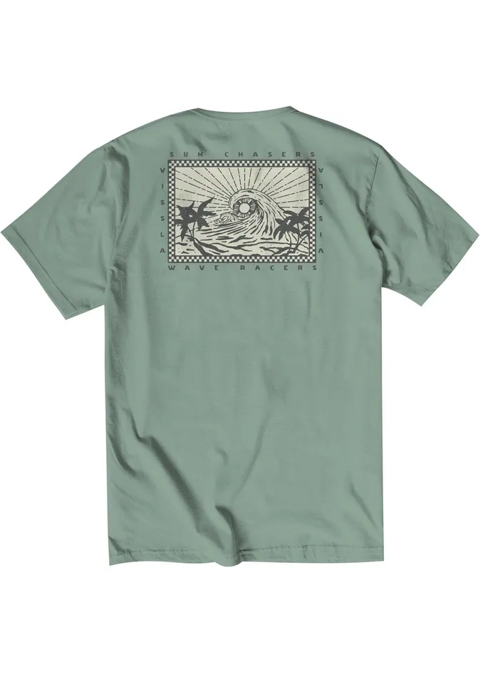 Wave Racers Organic Pkt Tee Jade Premium Tees Vissla Men