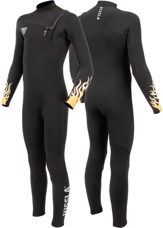 Wetsuits High Seas Boys Fire 32 Full Chest Zip Wetsuit Black 8211 Vissla Youth Wetsuits High Seas Boys Fire 32 Full Chest Zip Wetsuit Black 8211 Vissla Youth