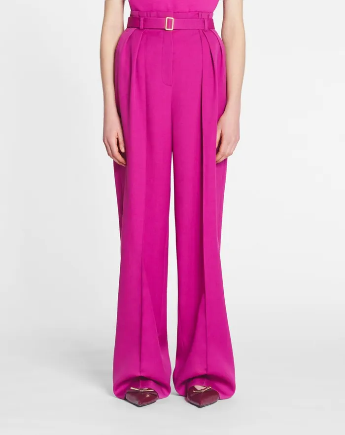 Wideleg Pants Fuchsia Women Lanvin Pants