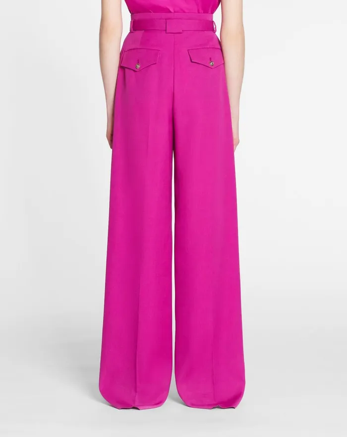 Wideleg Pants Fuchsia Women Lanvin Pants