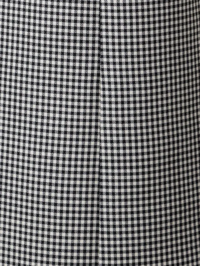 Wide Straight Leg Vichy Pants In Wool DoubleFace Blackecru Women Akris Pants