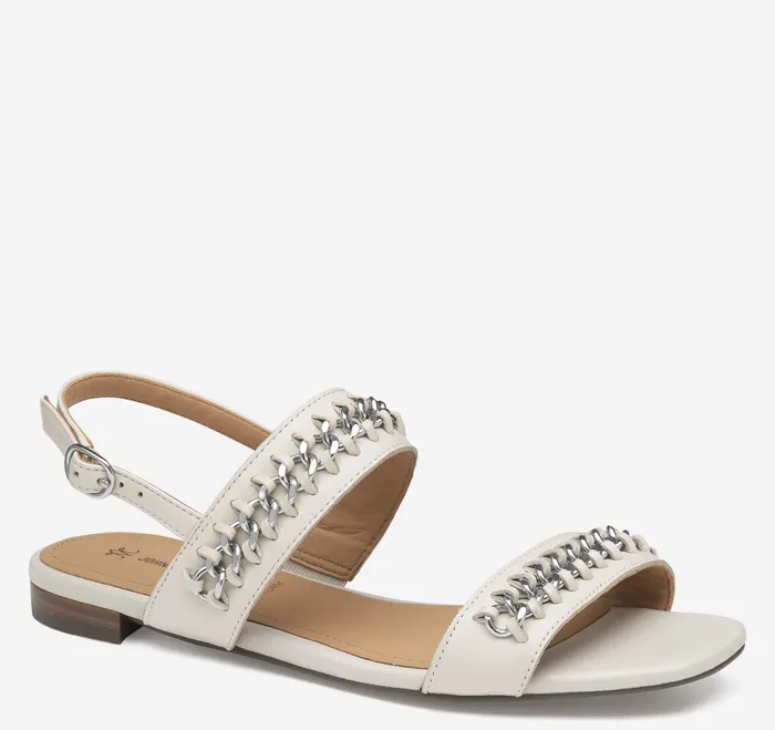 Women8217s Shoes Lilly Chain Sandal Bone Glove Leather Johnston and Murphy Women