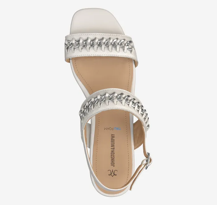 Women8217s Shoes Lilly Chain Sandal Bone Glove Leather Johnston and Murphy Women