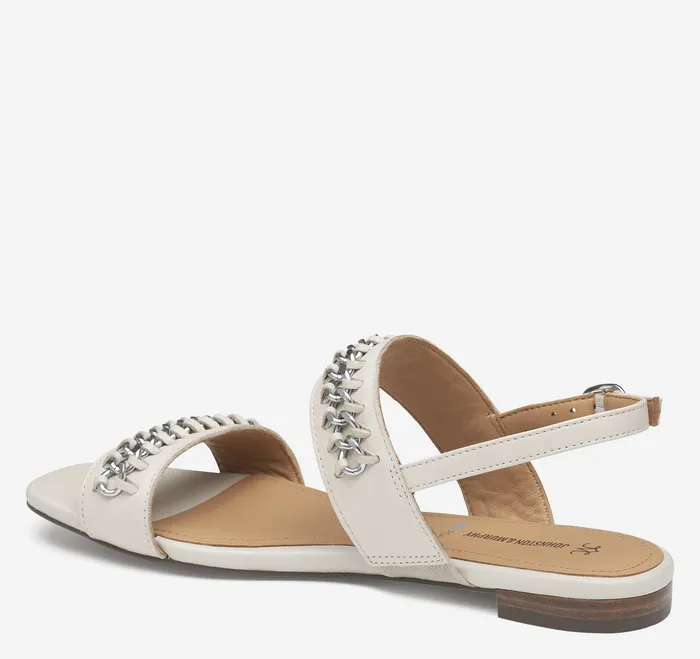 Women8217s Shoes Lilly Chain Sandal Bone Glove Leather Johnston and Murphy Women