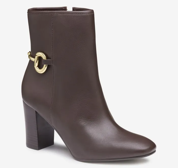 Women8217s Shoes Women Johnston and Murphy Charlotte Bit Bootie Brown Glove Leather