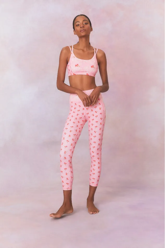 Women Active LoveShackFancy Aiden Sports Bra Rosy Romance