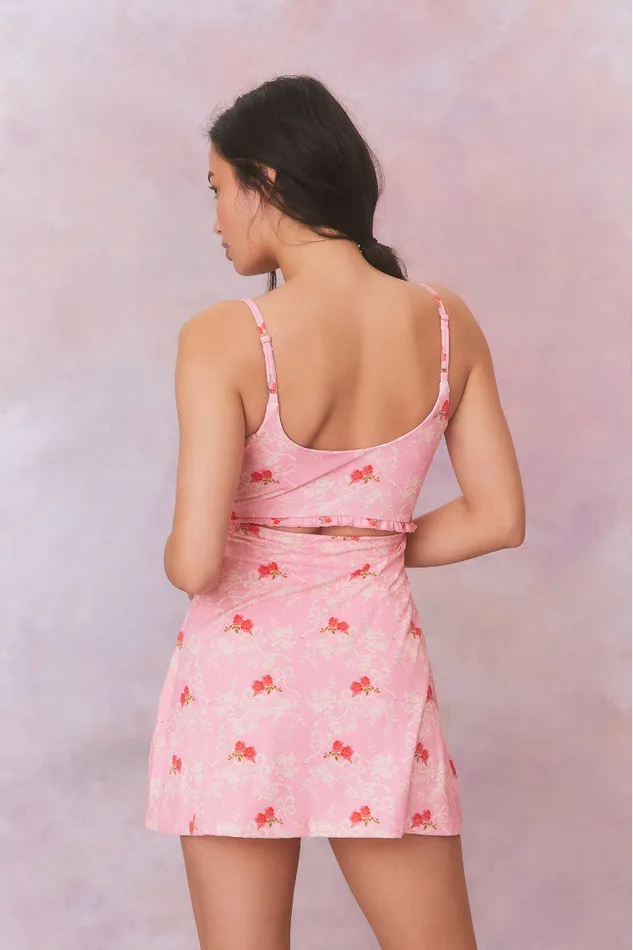 Women Active LoveShackFancy Astoria Printed Active Dress Rosy Romance