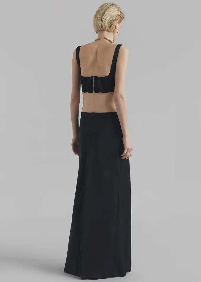 Women Ada Satin Skirt 8211 Black The Frankie Shop Bottoms