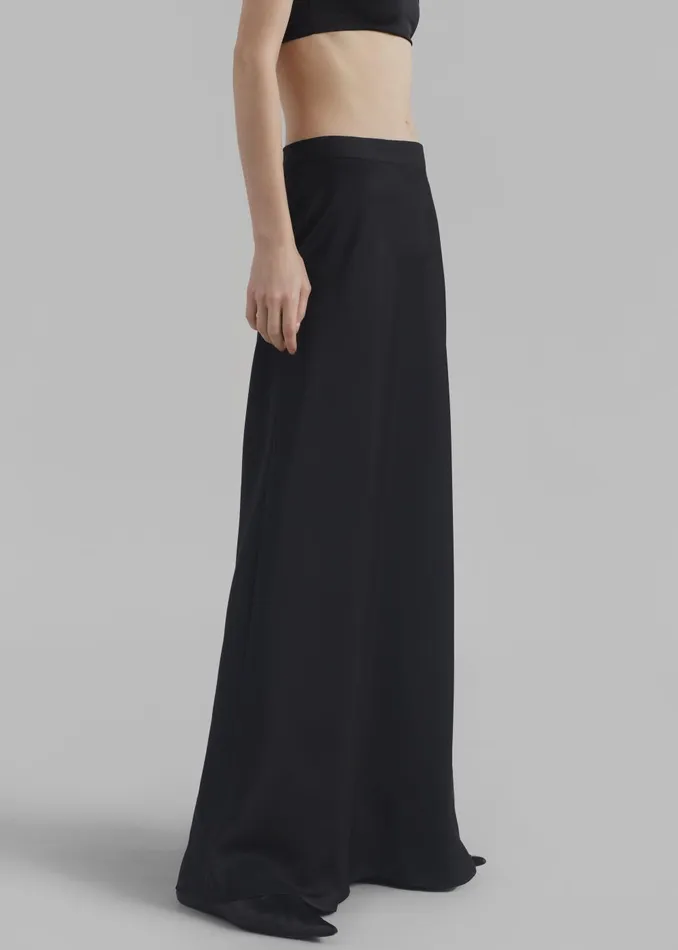 Women Ada Satin Skirt 8211 Black The Frankie Shop Bottoms