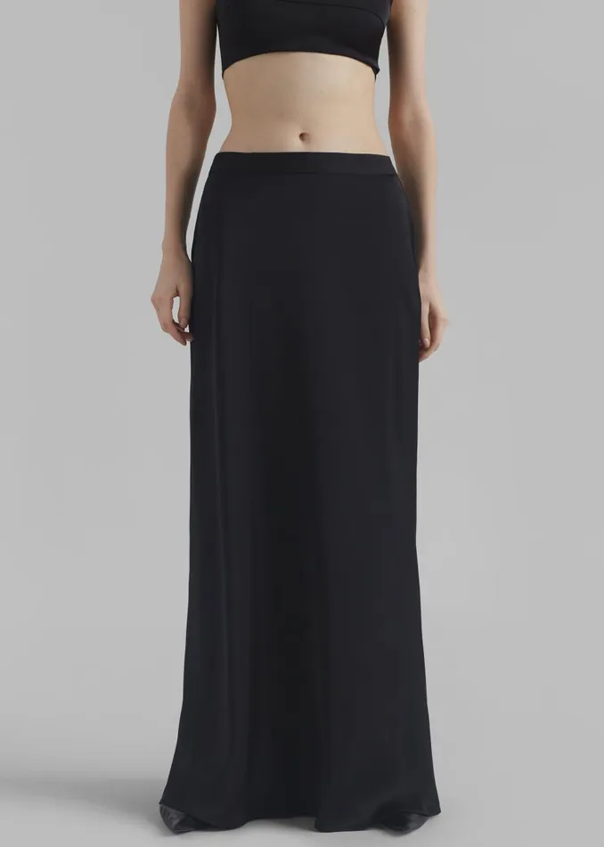 Women Ada Satin Skirt 8211 Black The Frankie Shop Bottoms