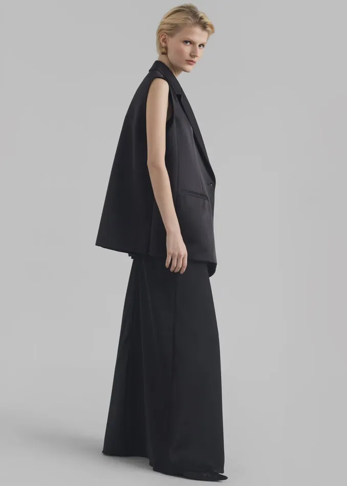 Women Ada Satin Skirt 8211 Black The Frankie Shop Bottoms