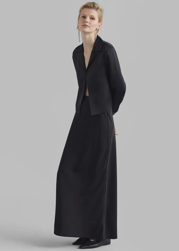 Women Ada Satin Skirt 8211 Black The Frankie Shop Bottoms