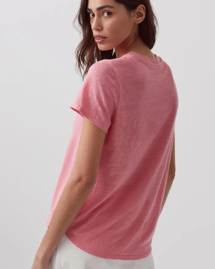 Women Amandine 8211 Linen Round Neck TShirt Lantana Comptoir Des Cotonniers TShirts Women Amandine 8211 Linen Round Neck TShirt Lantana Comptoir Des Cotonniers TShirts